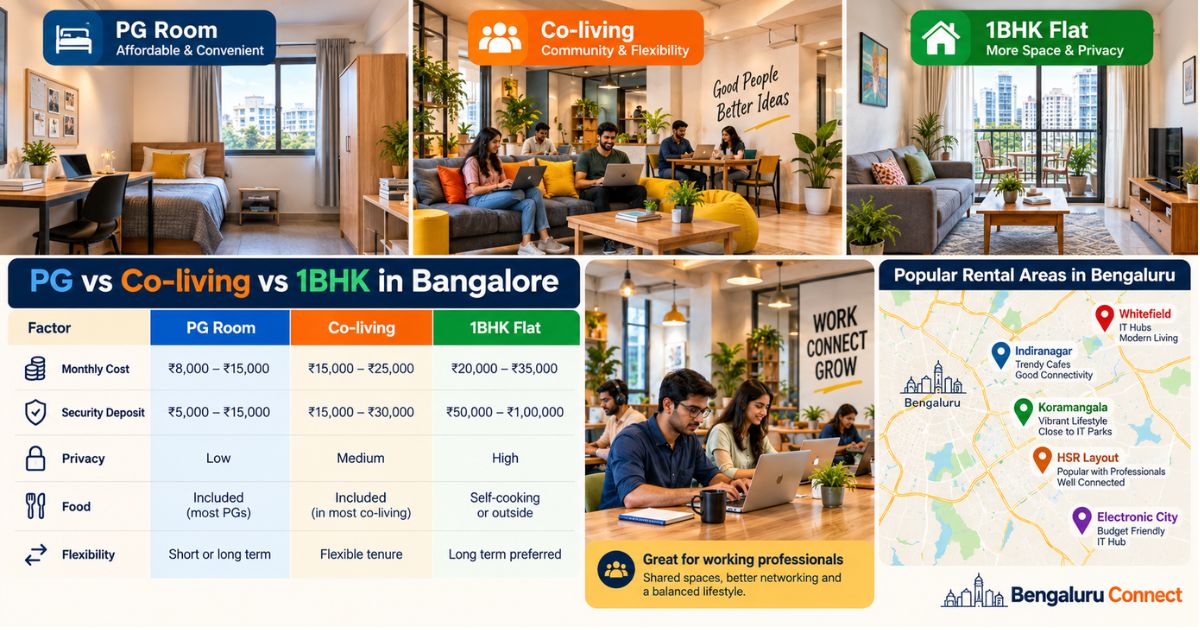 PG vs flat in Bangalore