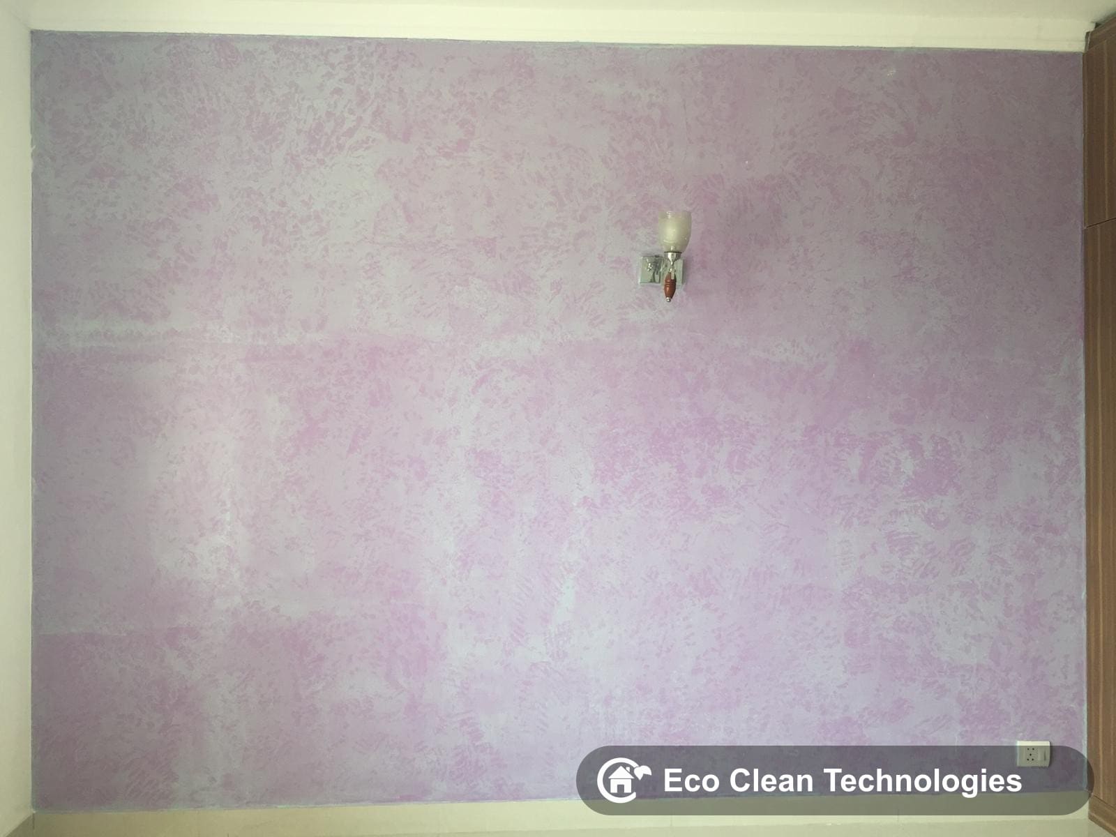 Lavender textured wall paint finish