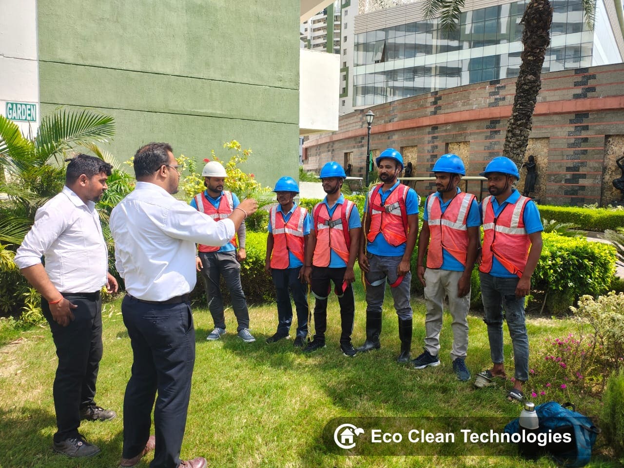 Eco Clean Technologies team in safety gear