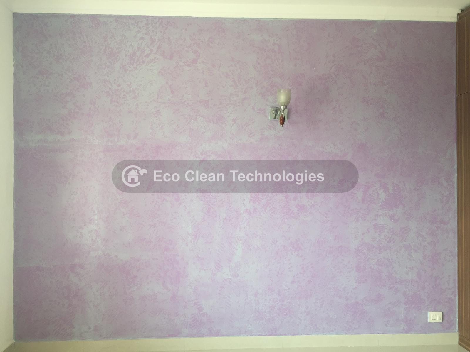 Lavender textured wall paint finish