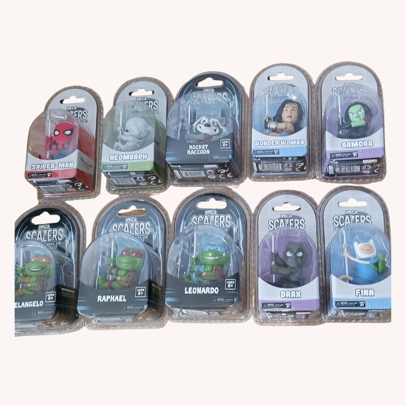 NECA Scalers – 10 Mini Figures Set | NEW | Collectible Cable Clingers