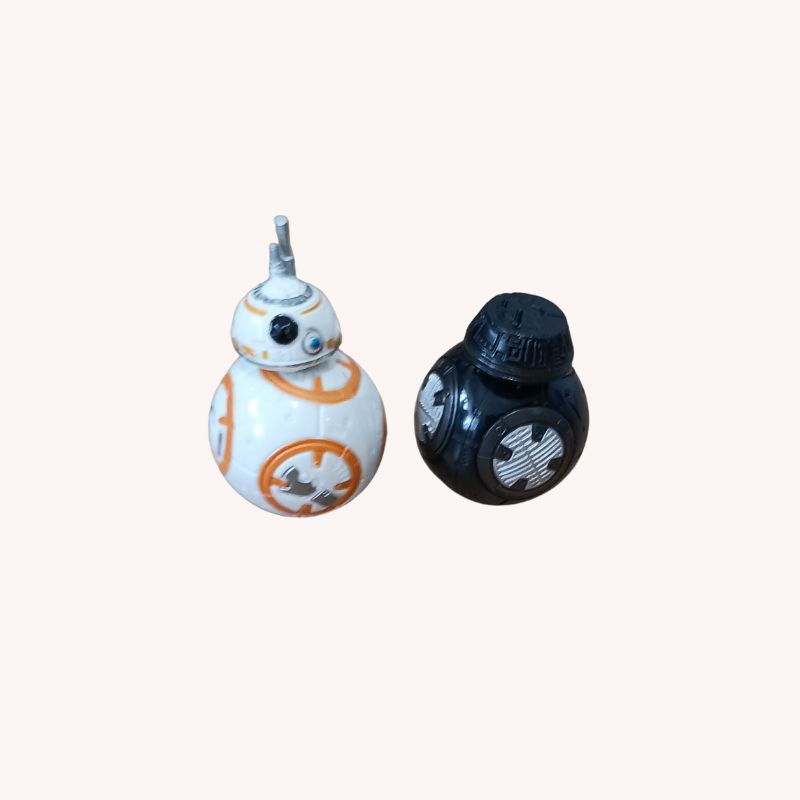 Star Wars BB-8 & BB-9E Droid Figures | VGUC | Collectible Robots from The Last Jedi