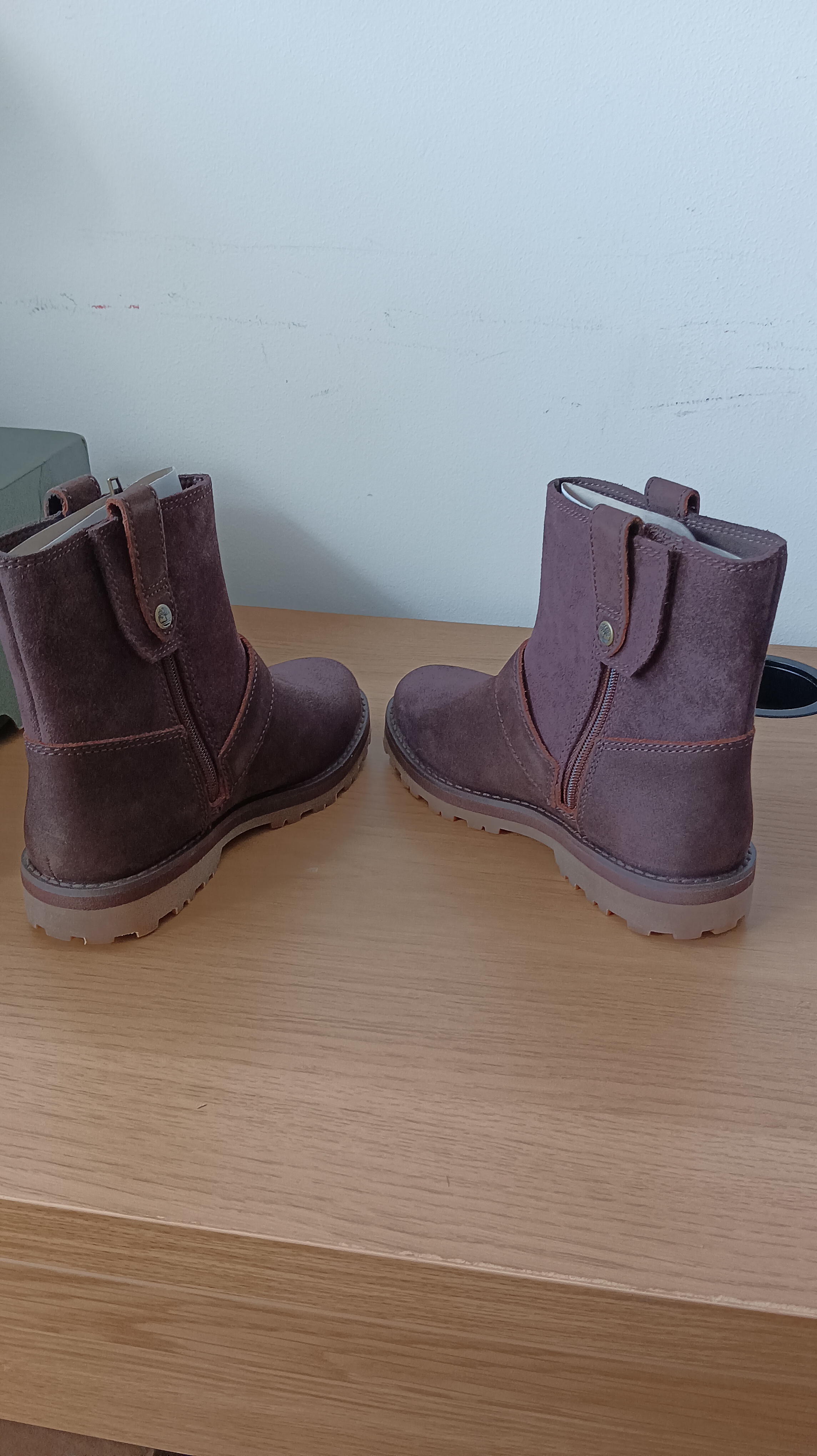 Timberland Courma Kid Warm Lined Zip Boots – Brown Nubuck | NEW | UK Size 13 - Image 2