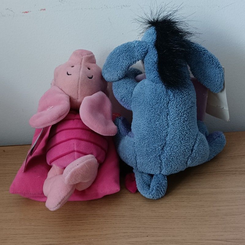 Disney Winnie The Pooh Plush Set – Eeyore with Photo Frame & Piglet on Pillow - Image 2