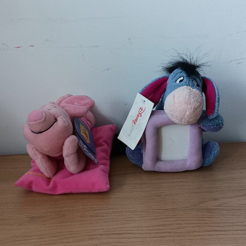 Disney Winnie The Pooh Plush Set – Eeyore with Photo Frame & Piglet on Pillow - Image 3