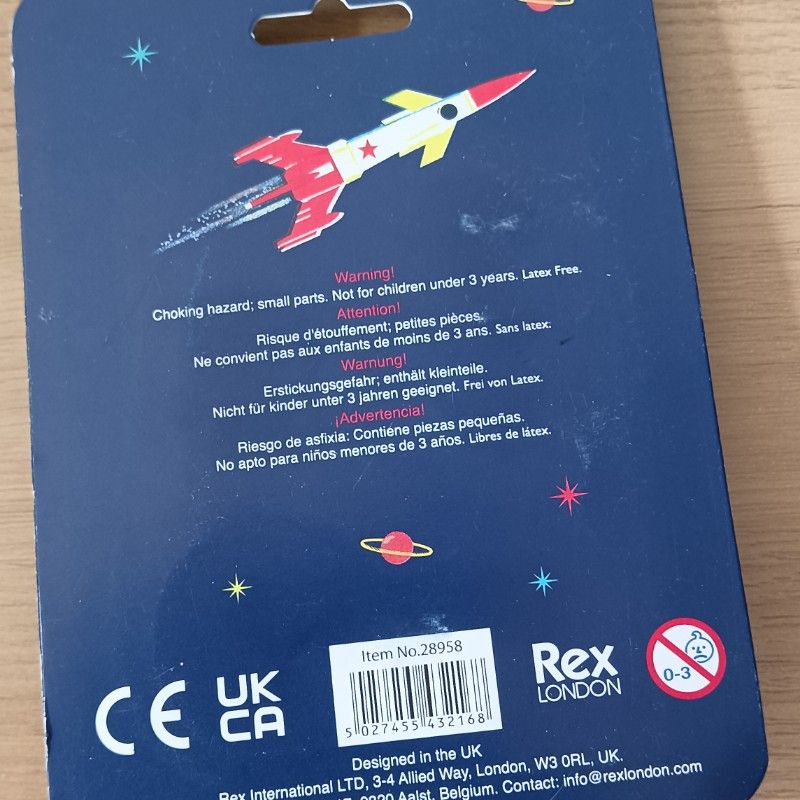 Space Age Erasers – NEW | Fun Novelty Stationery Set  - Image 2