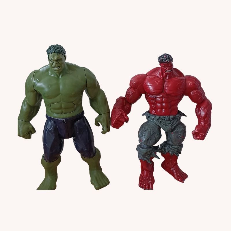 Marvel Legends Deluxe Red Hulk & Hulk Action Figures – VGC | Collectible 6-Inch Figures