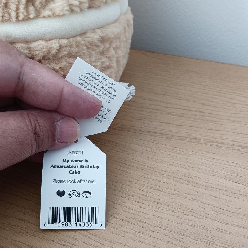 Jellycat Amuseables Birthday Cake Plush – NEW with Tag | Soft Toy Gift - Image 3