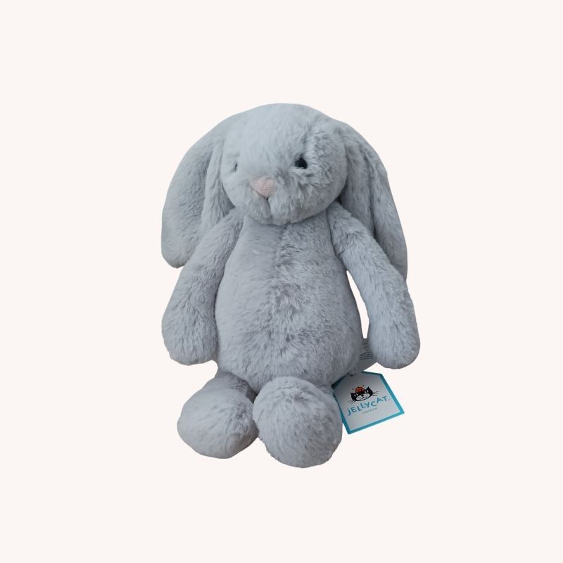 Jellycat Bashful Grey Bunny – Small Plush | NEW with Tag | Soft Toy Gift - Image 1