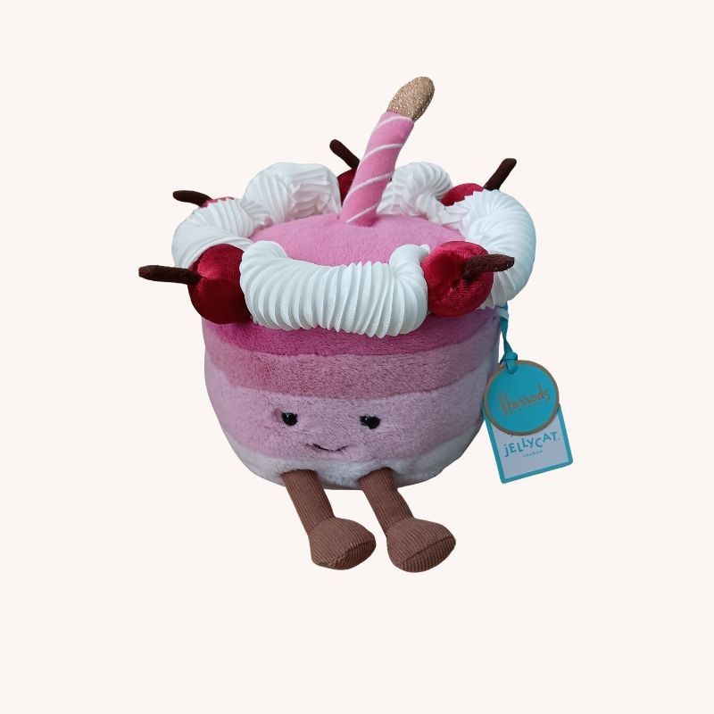 Jellycat Amuseables Cheryl Cherry Cake – NEW with Tag | Plush Dessert Toy | Cute Gift Idea