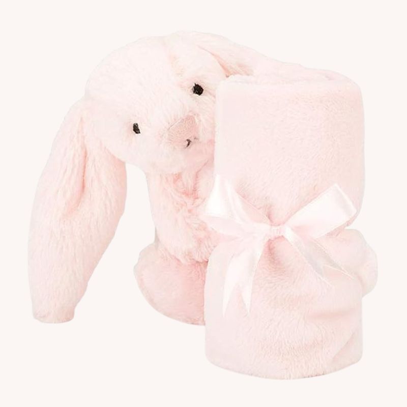 Jellycat Bashful Blush Bunny Soother – 13.5" Security Blanket Lovey | NEW | Perfect Baby Gift