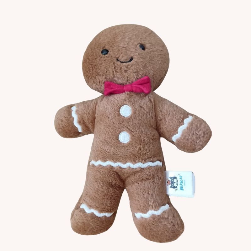 Jellycat Jolly Gingerbread Fred Plush – Very Good Condition           