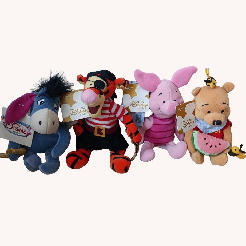 New Disney Winnie the Pooh Character Beanie Set – Pooh, Piglet, Tigger & Donkey