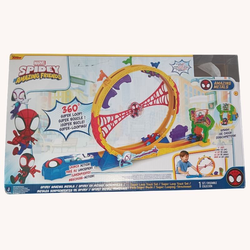 Marvel Spidey & His Amazing Friends Super Loop Track Set + Spiderman Car | VGUC
