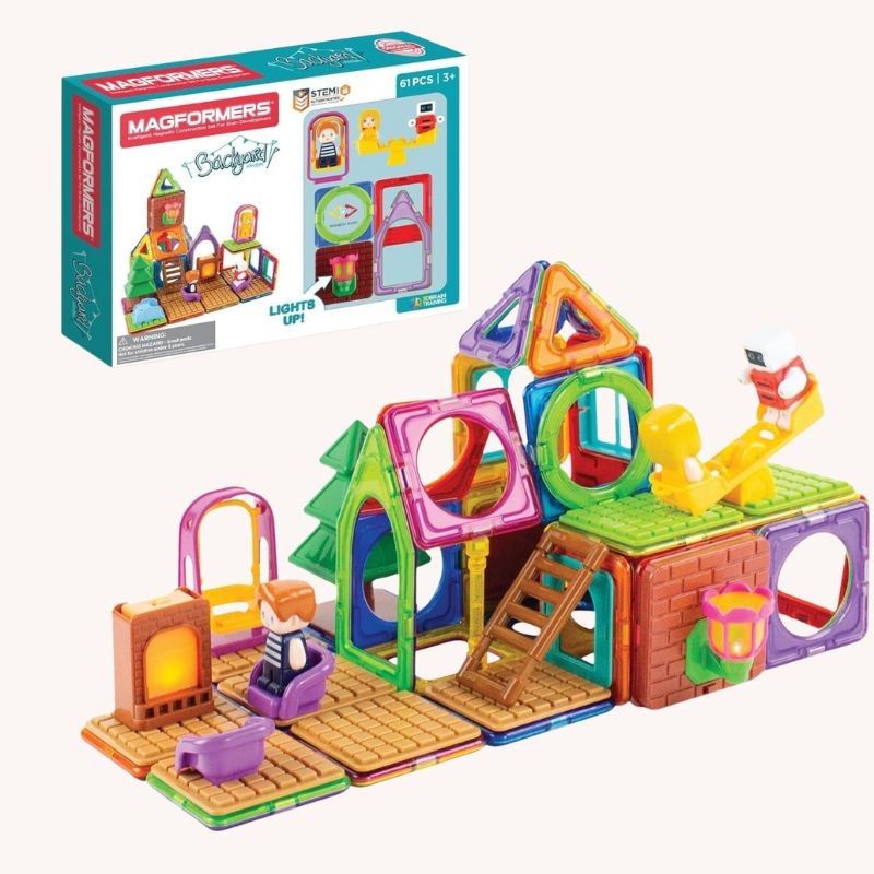 MAGFORMERS Max's Playground Set & Cube House Penguin Magnetic STEM Toy VGUC