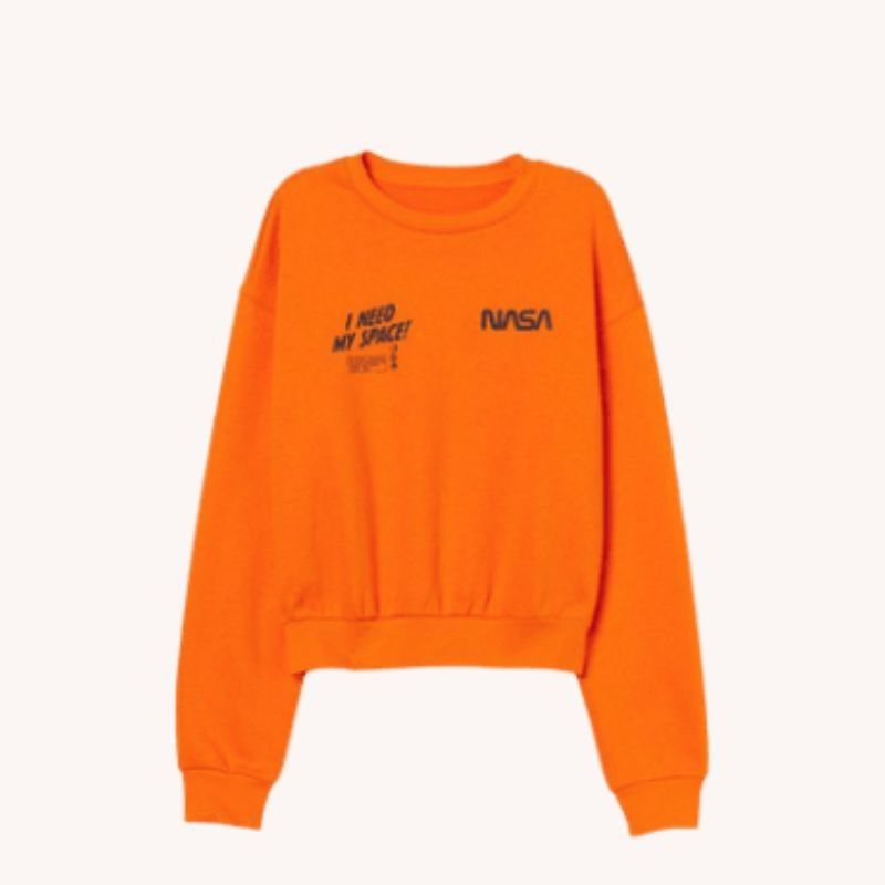 H&M NASA print Cotton-Blend Classic Sweatshirt – Size M – GUC - Image 1