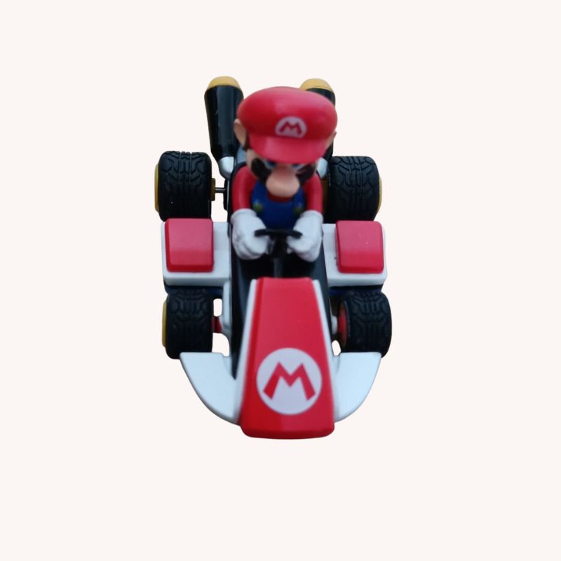 Nintendo Mario Kart Pull-Back Racer – Mario Red White Kart – VGUC - Image 2