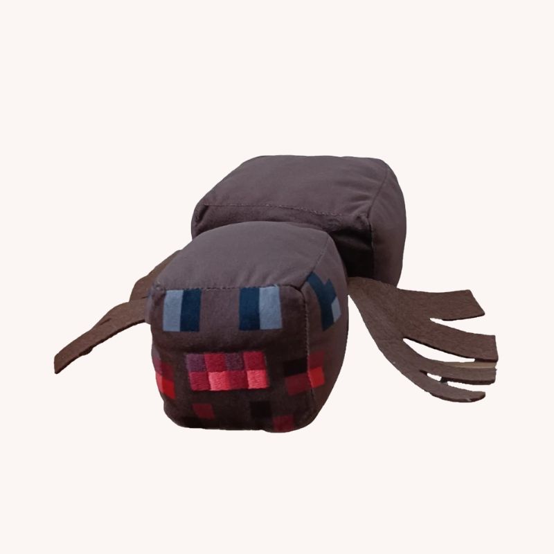 Mattel Minecraft Spider Plush Toy | Brown Soft Collectible Figure | VGUC - Image 1