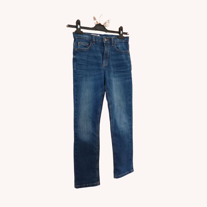 Next Regular Fit Blue Jeans – Age 10 Years | Height 140cm | Waist 64cm – EUC - Image 1