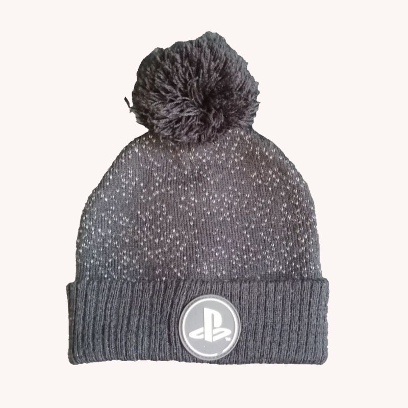 Popgear PlayStation Logo Beanie | Retro Gamer Winter Hat | VGUC - Image 2