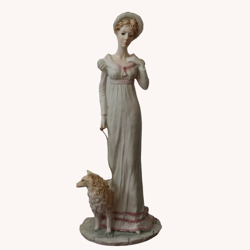 Leonardo Figurine | Sunday Stroll Lady & Dog | 10.25" | Elegant | VGUC - Image 2