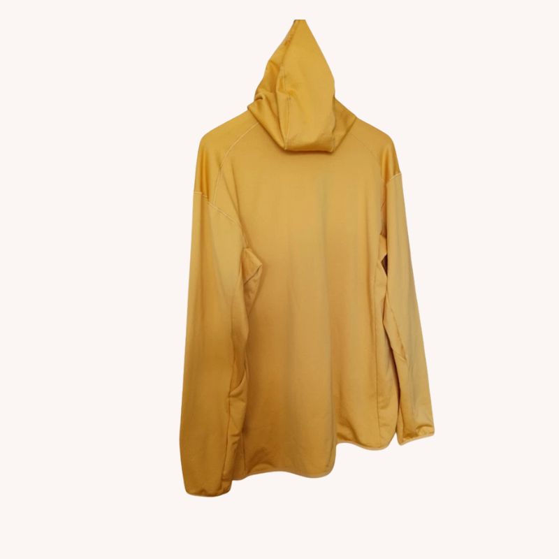 ADIDAS TERREX Xperior Light Fleece Hooded Yellow Men’s Jacket, UK XL , New - Image 1