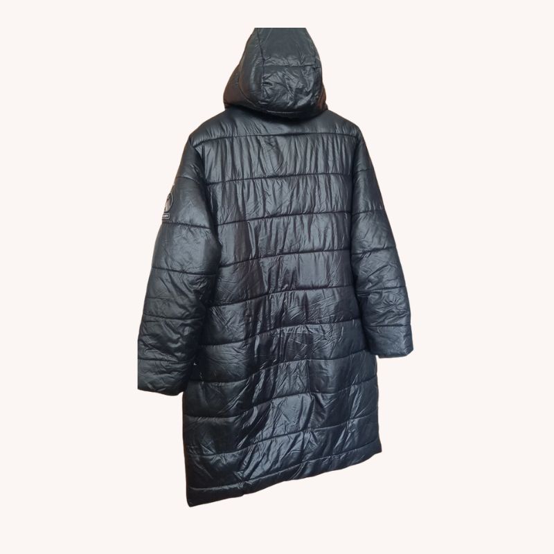 Superdry Women’s Black Long Puffer Jacket, UK 16 | GUC, please read description - Image 2