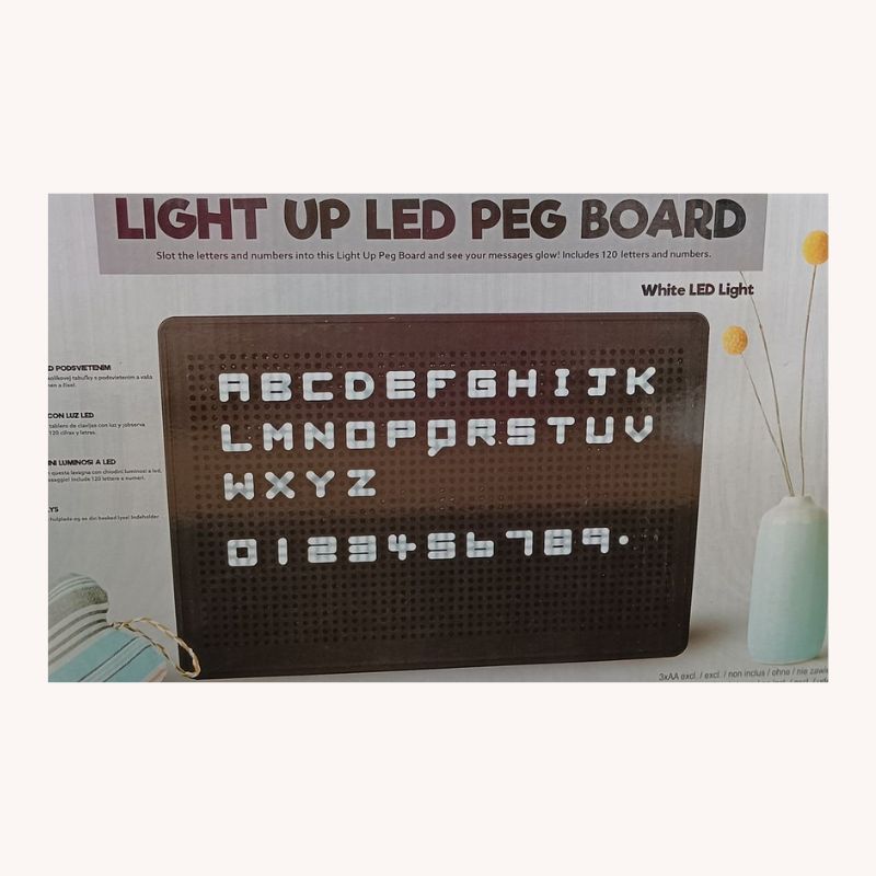 Light Up LED Peg Letter Board | New Boxed | Message Sig - Image 1