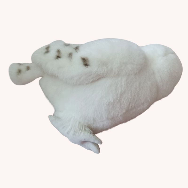 K&M International Snowy Owl plush, medium size, very good clean condition