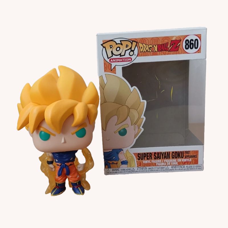 Funko Pop! Dragon Ball Z – Glow-in-the-Dark Super Saiyan Goku #860- VGUC - Image 1