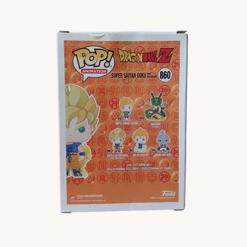 Funko Pop! Dragon Ball Z – Glow-in-the-Dark Super Saiyan Goku #860- VGUC - Image 2