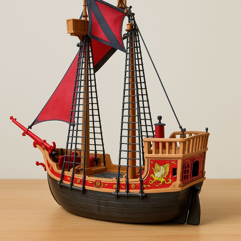 PLAYMOBIL Pirates 70411 Pirate Ship with Figures | Floating | Used VGUC