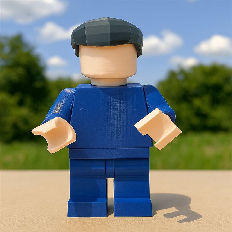 3D Printed Large Figure | Blue Torso & Legs | VGUC Display Model - Image 1