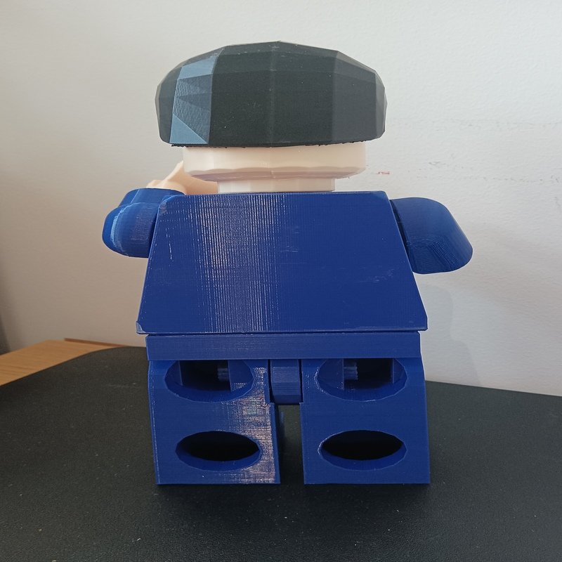 3D Printed Large Figure | Blue Torso & Legs | VGUC Display Model - Image 2