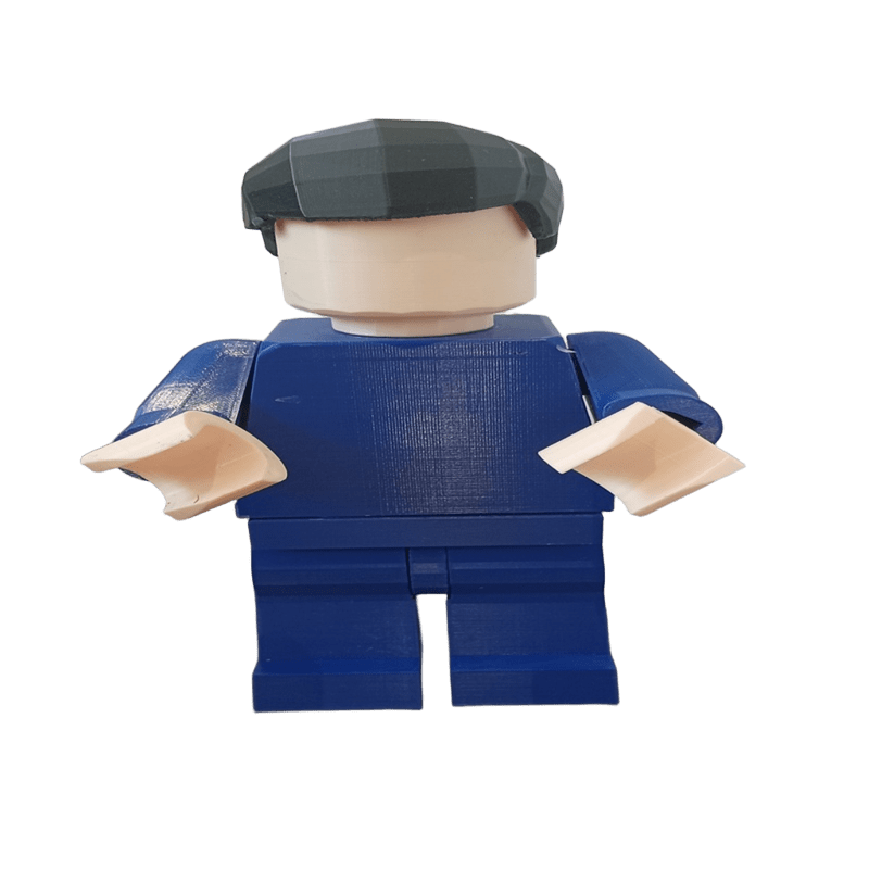 3D Printed Large Figure | Blue Torso & Legs | VGUC Display Model - Image 3