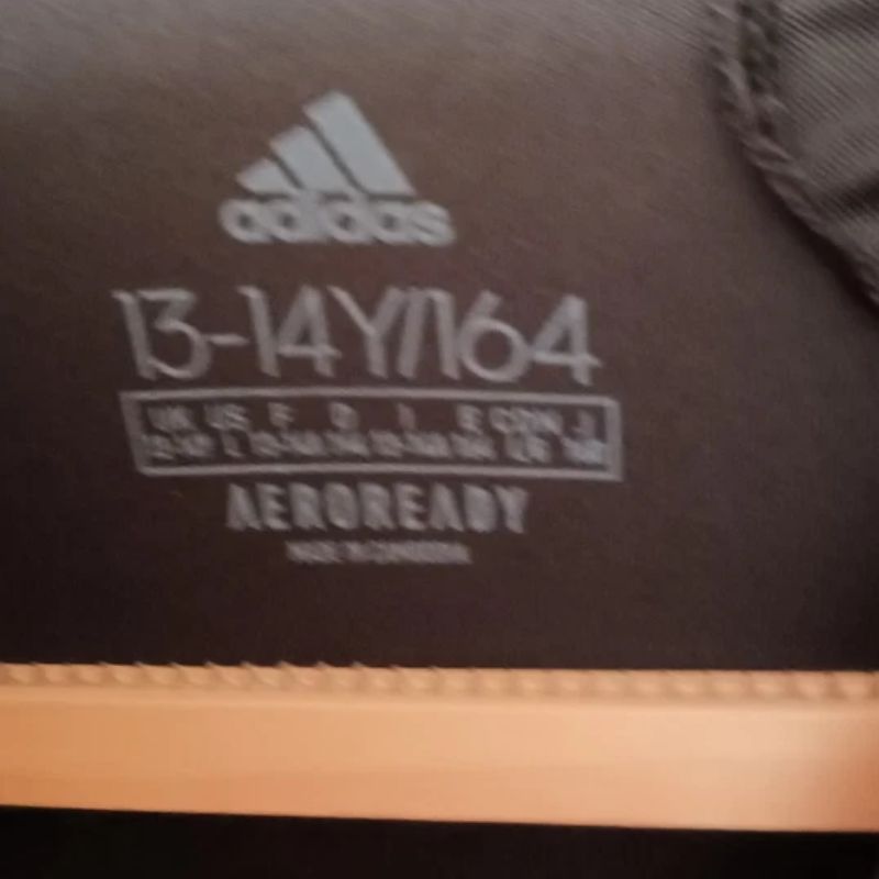 Adidas Aeroready Jersey – Black – Size 13–14 Years – Very Good Condition - Image 3