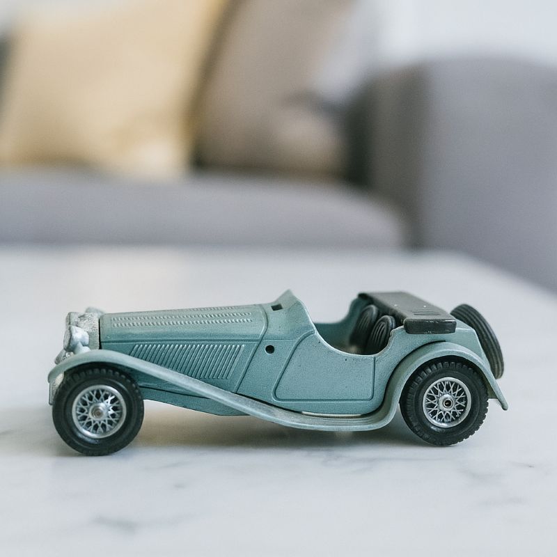 Matchbox Y-1 Models of Yesteryear 1936 Blue SS 100 Jaguar Diecast Model Car-VGUC