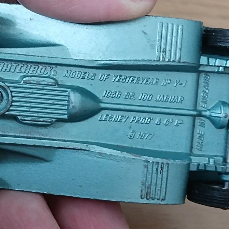 Matchbox Y-1 Models of Yesteryear 1936 Blue SS 100 Jaguar Diecast Model Car-VGUC - Image 5