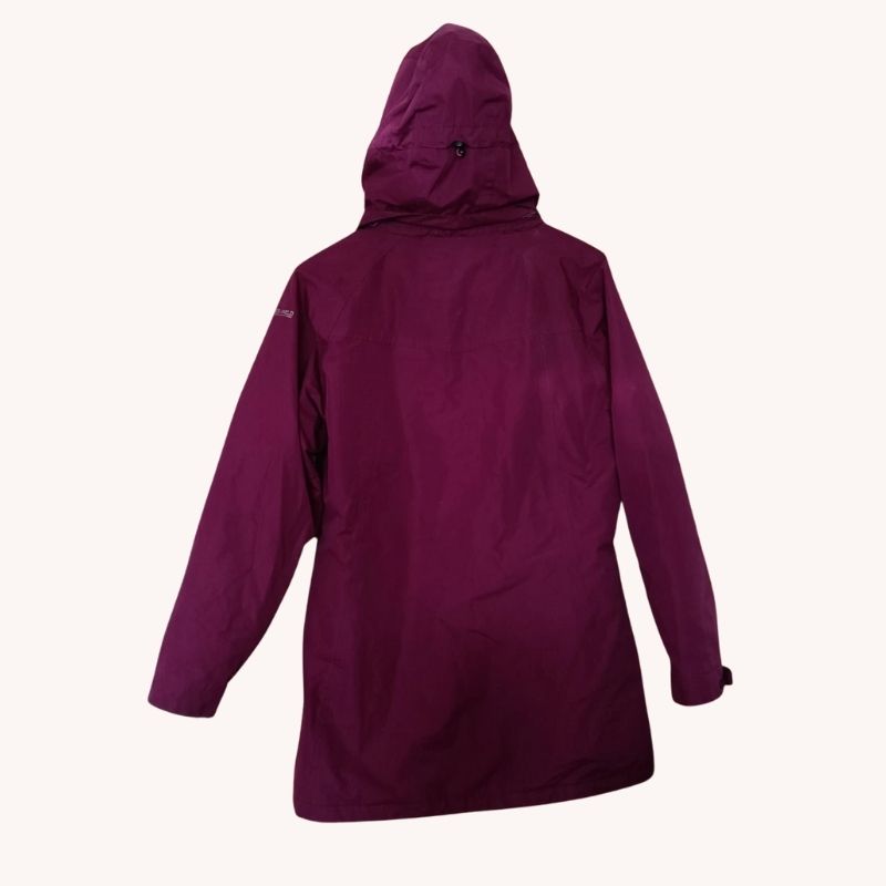 Trespass Performance Waterproof Outdoor Jacket – Plum – Size L, guc, zip erratic - Image 4