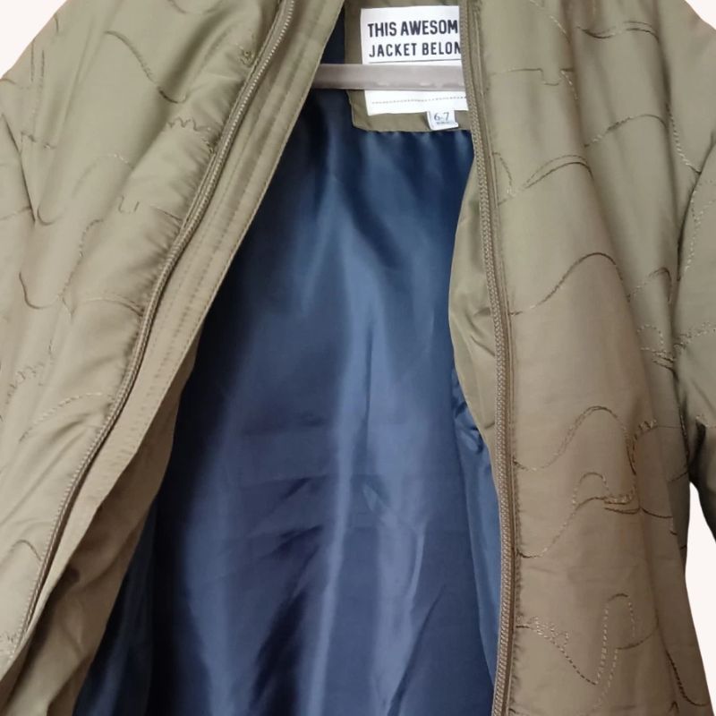 M&S Kids Jacket – Green Dino Novelty Hooded – Size 6–7 Years – New with Tag - Image 4