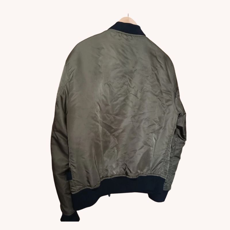 River Island Bomber Jacket – Olive Green – Size M – Very Good Condition - Image 3