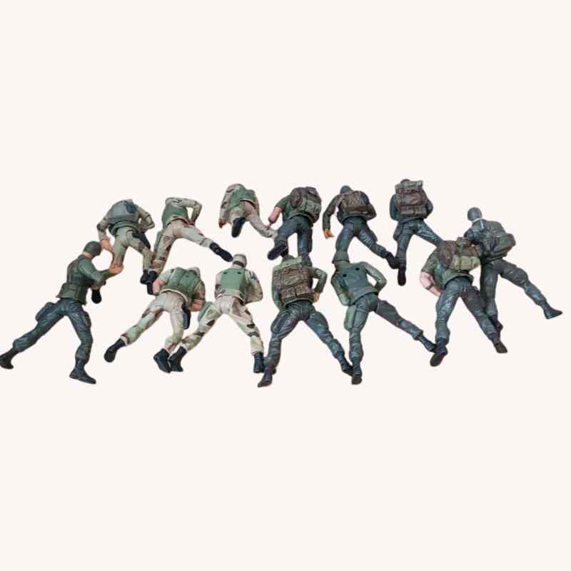 Vintage 1990s Army Soldier Action Figures – Lot of 13 – Rare Collectible - Image 3