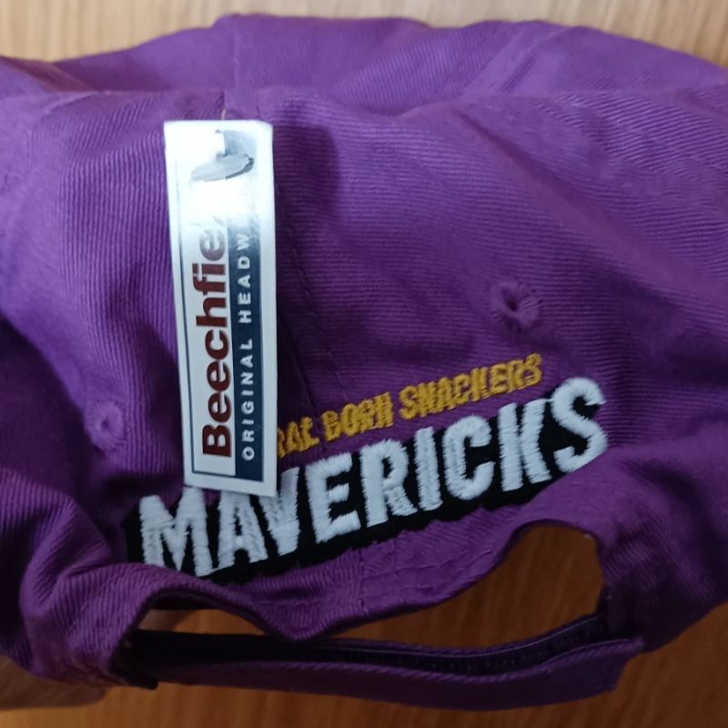 Beechfield Purple Baseball Cap Lightning Bolt Embroidered Hat – NWT - Image 3