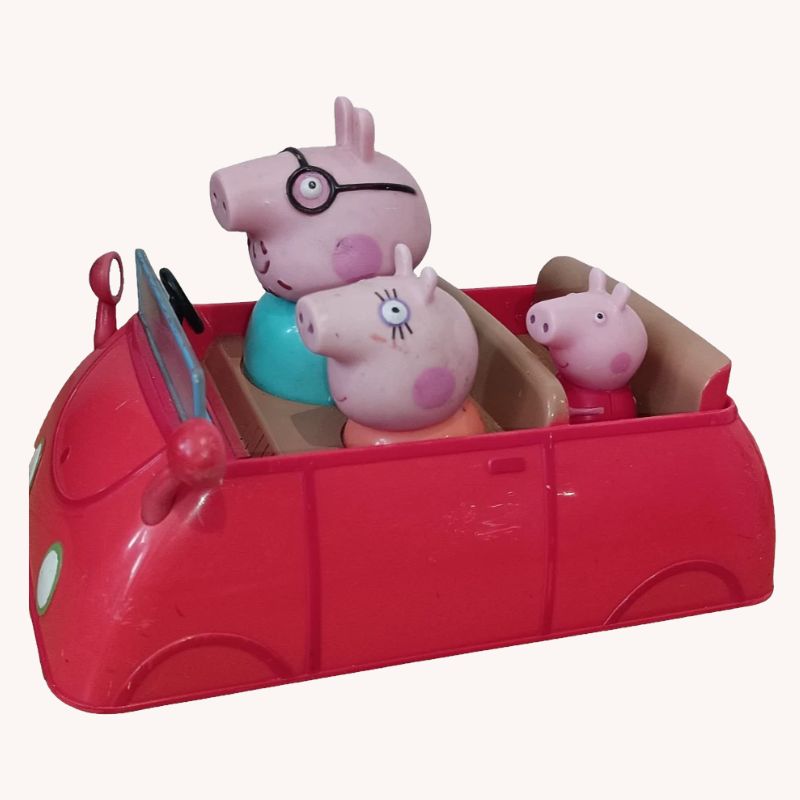 Peppa Pig – Peppa’s Family Car with Mummy Pig, Daddy Pig & George Figures – VGUC - Image 2