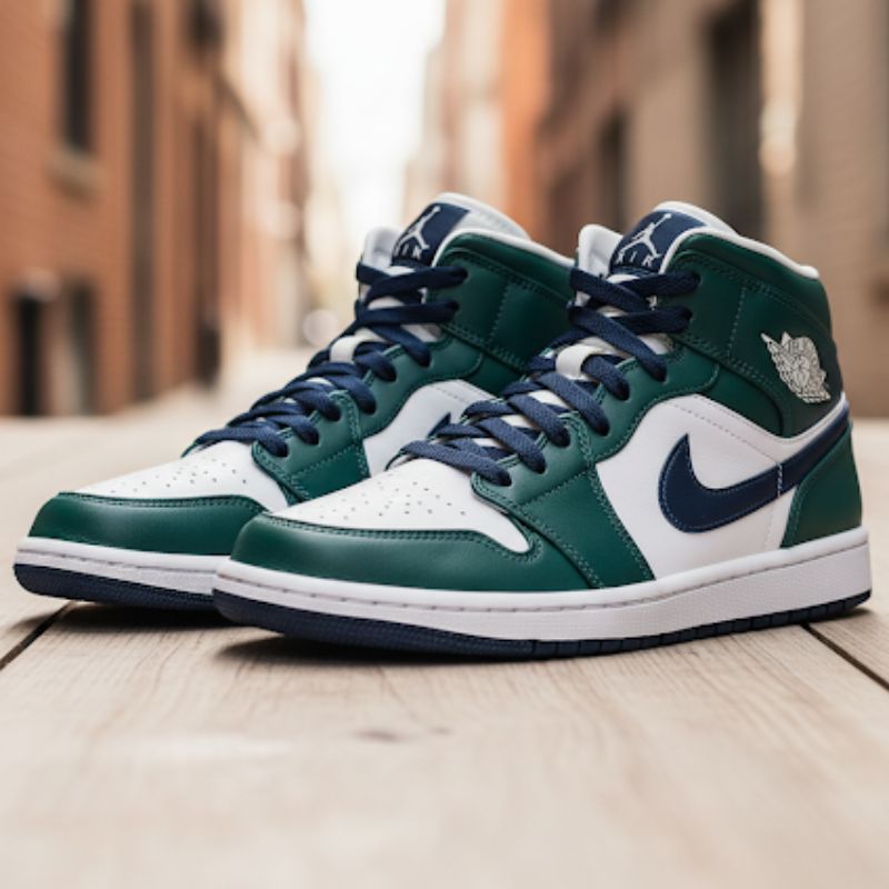 Nike Air Jordan 1 Mid SE WMNS Noble Green DZ5326-300 Size 10 US / 7.5 UK VGC