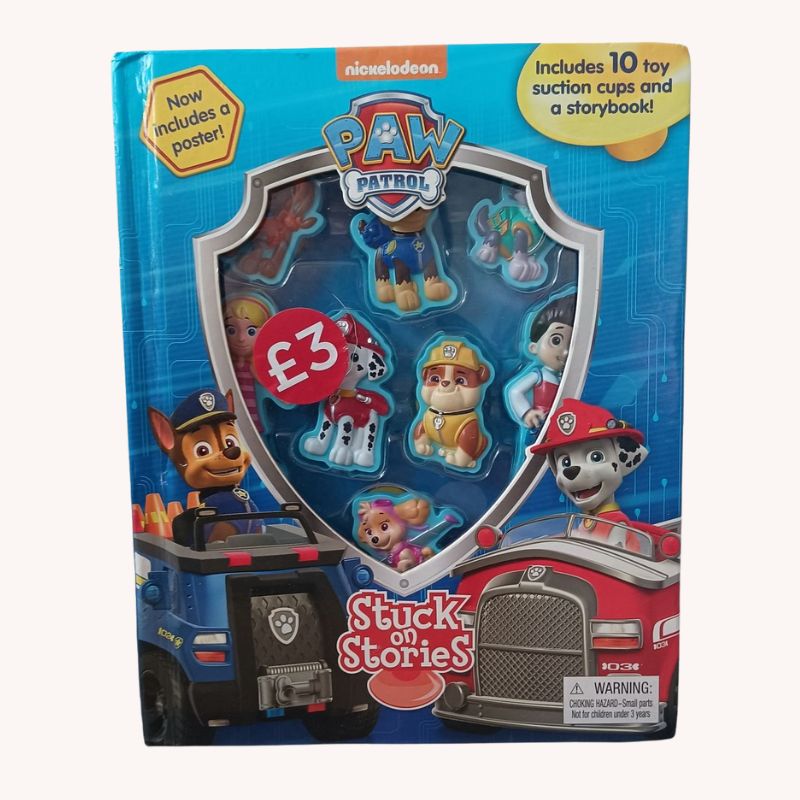 Paw Patrol Stuck on Stories – Activity Book with 10 Suction Cup Toys | New & Sealed - Image 1