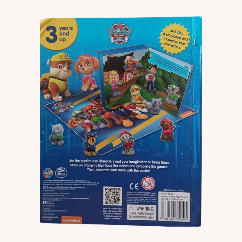 Paw Patrol Stuck on Stories – Activity Book with 10 Suction Cup Toys | New & Sealed - Image 2
