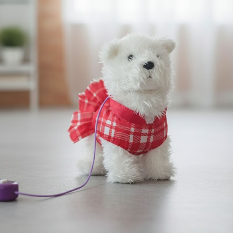 RC Plush Puppy Dog – Walks, Barks & Wags Tail | VGUC | Leash Slight Damage - Image 5