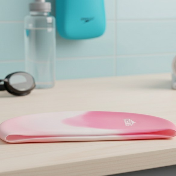 Speedo Silicone Solid Swim Cap – Adult Unisex | Swimming Accessory | NEW - Image 2