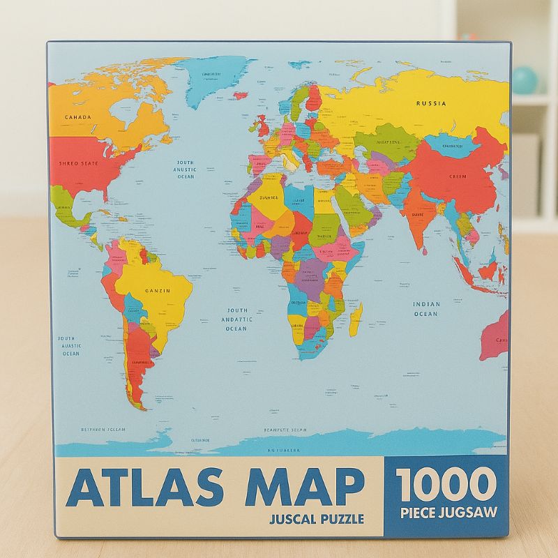Robert Frederick 1000 Piece World Map Jigsaw Puzzle – Modern Design | New - Image 2